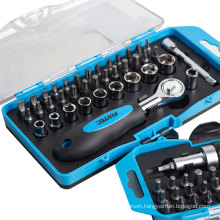 FIXTEC 38-Piece Magnetic Ratchet Wrench and Screwdriver Set With Bits